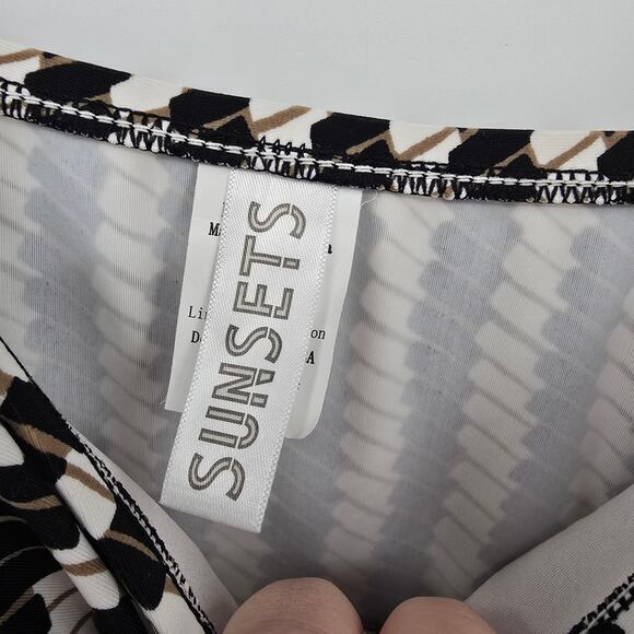 NEW Sunsets Women's Swimwear Dress Coverup Mini Dress Swimsuit Black Size‎ Large - Picture 5 of 12